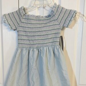 Charming Pastel Striped Smocked Girls 6x Casual Dress. NWT. PERFECT CONDITION BA